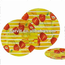 8"round glass plate